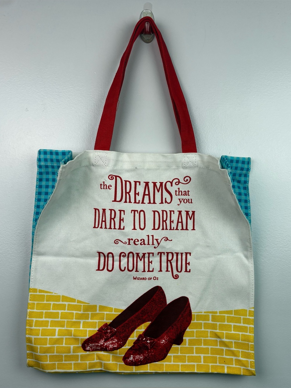 Hallmark Wizard of Oz NWOT Dreams Ruby Red Slippers Canvas Tote Bag